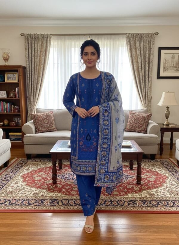 Lawn Emb. 3PC Stitched