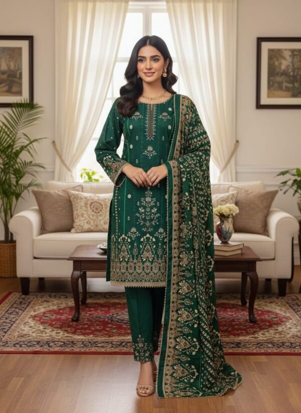 Lawn Emb. 3PC Stitched