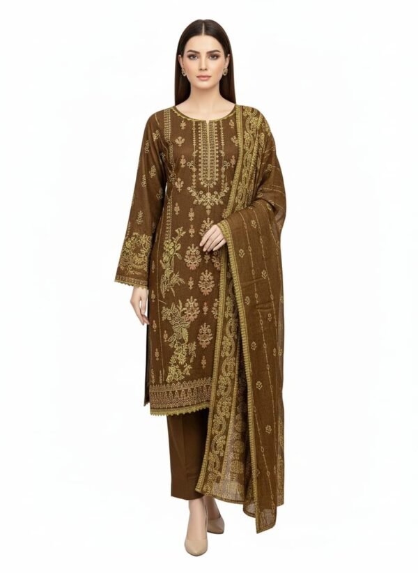 Lawn 3PC Stitched with Chiffon Dupatta