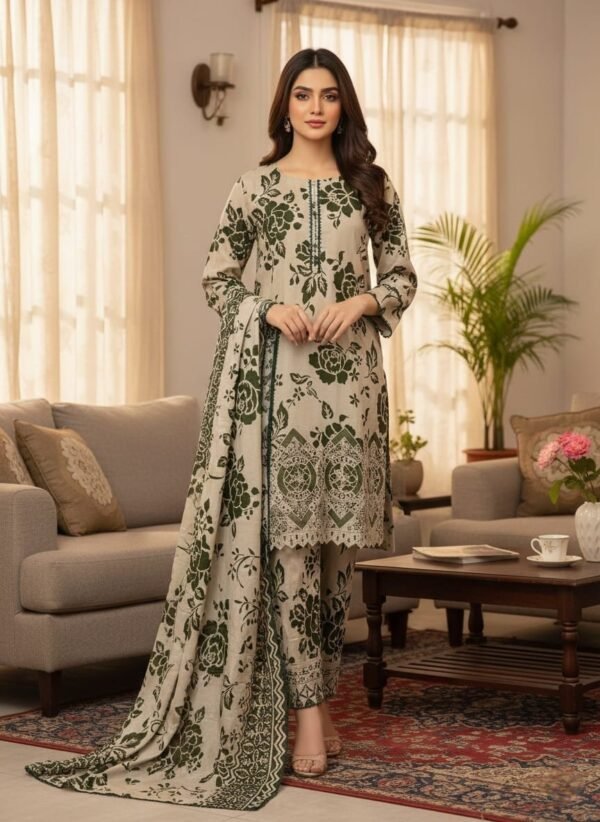 Lawn Chikankari 3PC Stitched