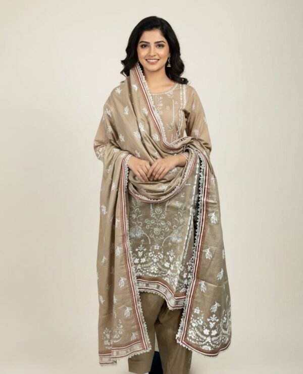 Lawn Emb. 3PC Stitched