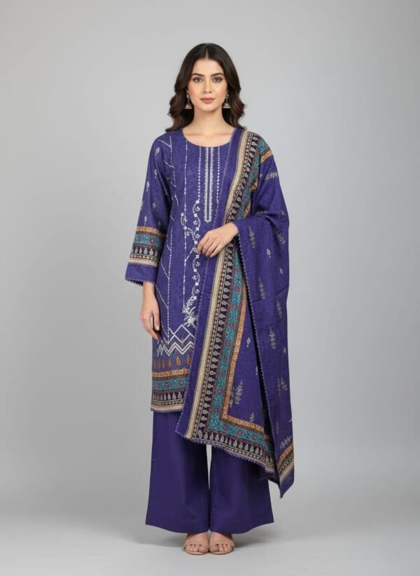 Lawn Emb. 3PC Stitched