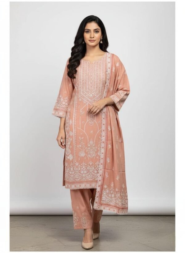 Lawn Emb. 3PC Stitched