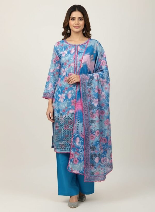 Lawn Chikankari 3PC Stitched