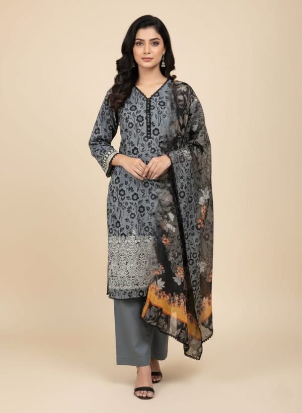 Lawn Chikankari 3PC Stitched