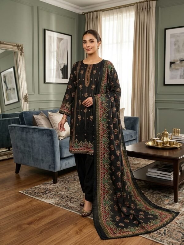 Lawn Emb. 3PC Stitched