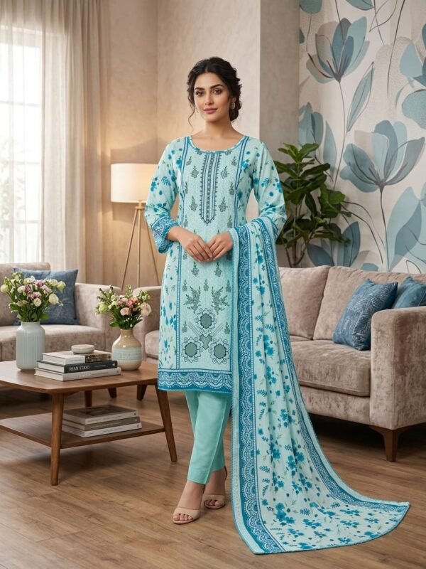 Lawn Emb. 3PC Stitched