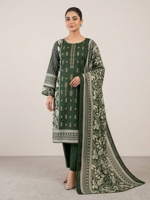 Lawn Emb. 3PC Stitched