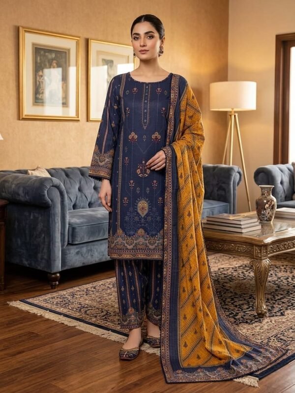 Lawn Emb. 3PC Stitched