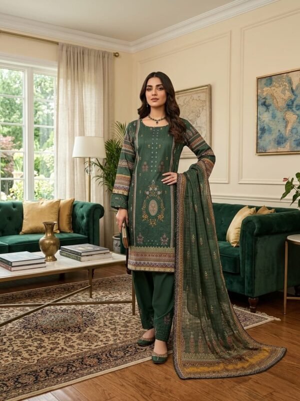 Lawn Emb. 3PC Stitched