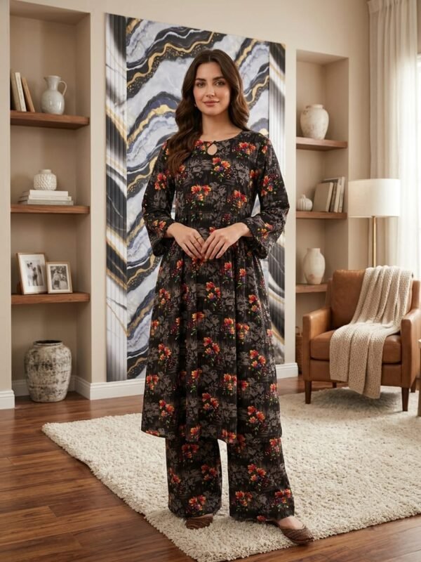 Linen Stitched Frock