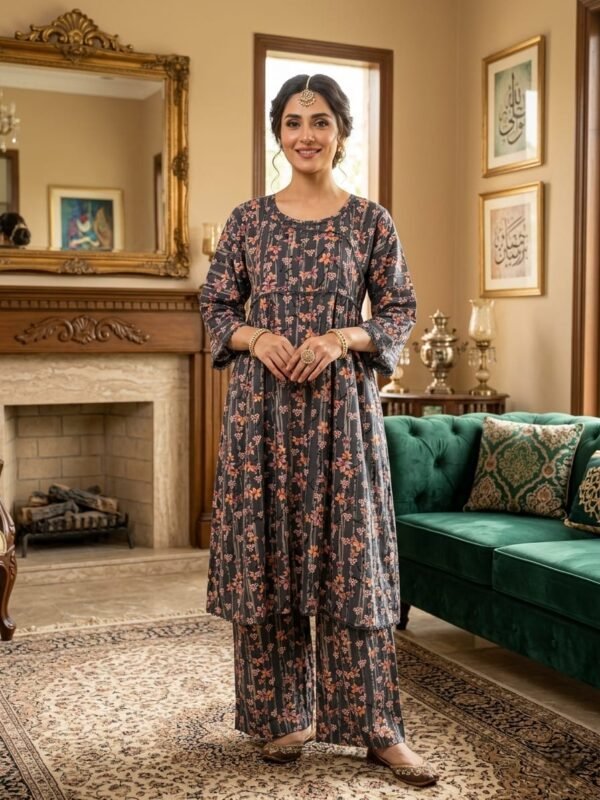 Linen Stitched Frock