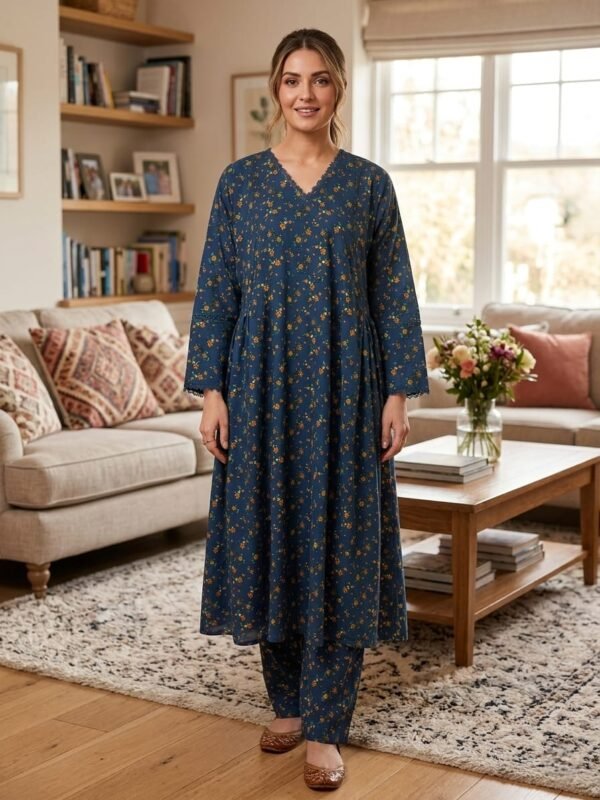 Linen Stitched Frock