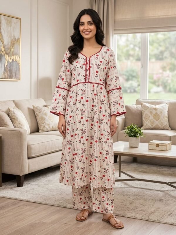Linen Stitched Frock